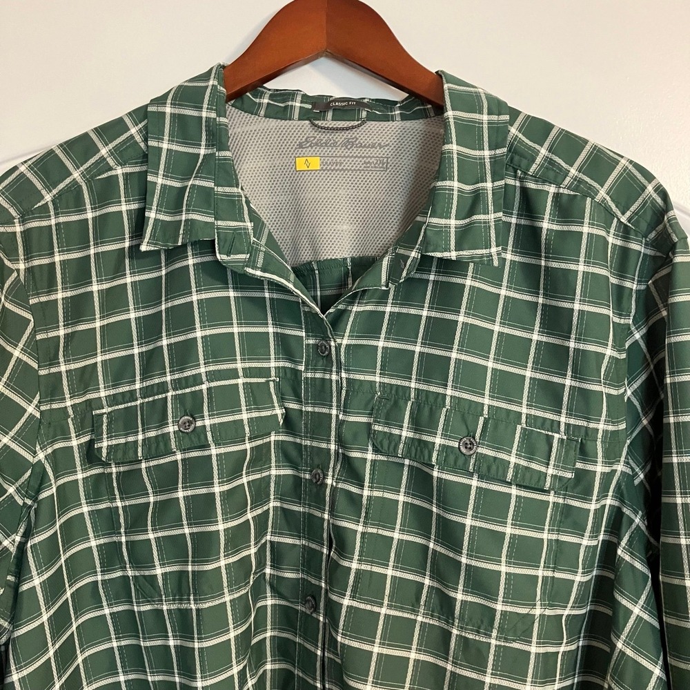 Eddie Bauer Travex Classic Fit Hiking Shirt Green Plaid Button Up
Outdoors 2XL - Picture 3 of 9